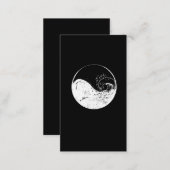 Yin Yang Buddhism Taoism Gift Surfing Beach Wave Business Card (Front/Back)