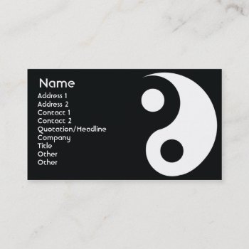 Yin Yang - Business Business Card by ZazzleProfileCards at Zazzle