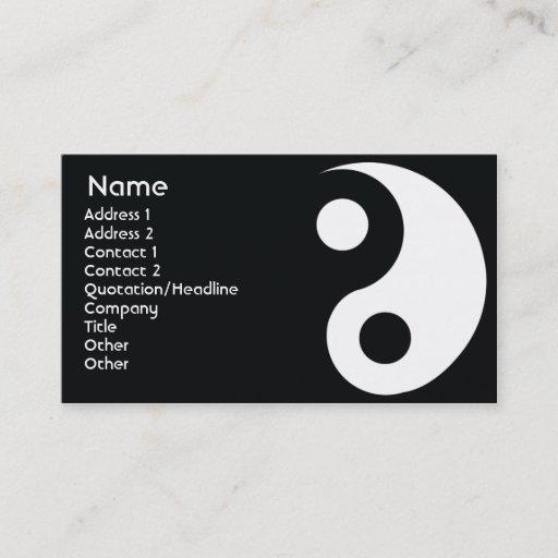 Customizable Yin Yang - Business Business Card Templates
