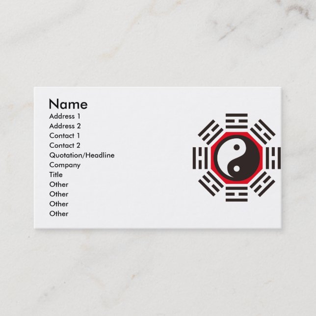 YIN & YANG BUSINESS CARD (Front)