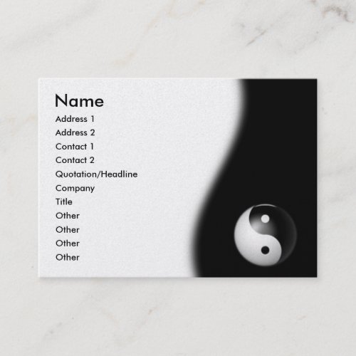 Yin-Yang Business Card