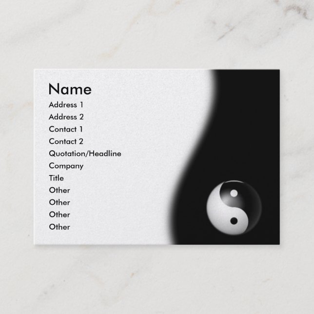 Yin-Yang Business Card (Front)