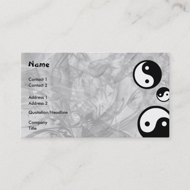 Yin Yang Business Card (Front)