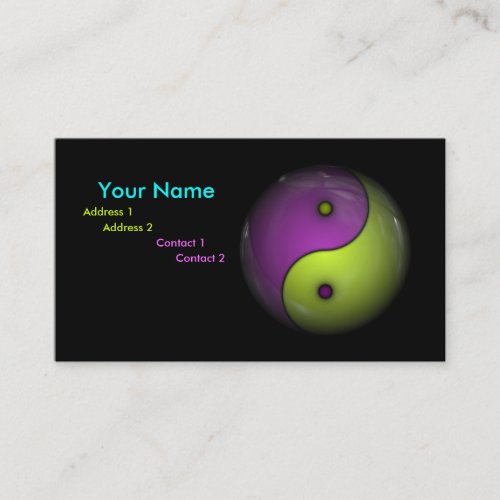 Yin Yang Business Card Templates