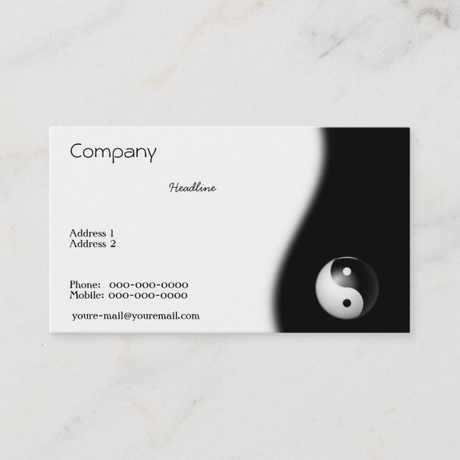 Yin-Yang Business Card (Front)