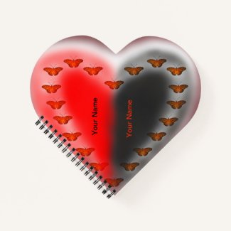 Yin Yang butterflies heart