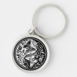 Yin Yang Butterflies Keychain