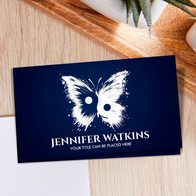 Yin Yang Butterfly - Balance in Flight Business Card (Creator Uploaded)