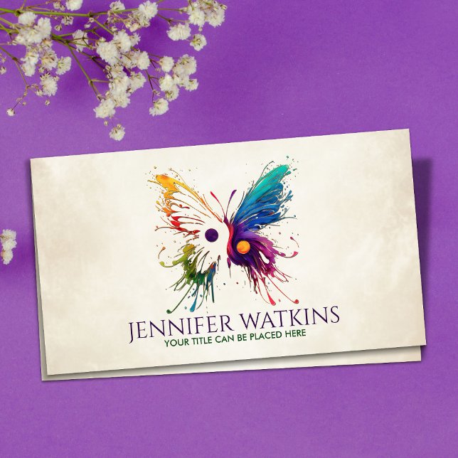 Yin Yang Butterfly - Balance in Flight Business Card (Creator Uploaded)