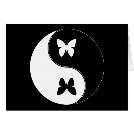 Yin Yang Butterfly Cards (Front Horizontal)