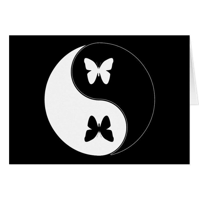 Yin Yang Butterfly Cards