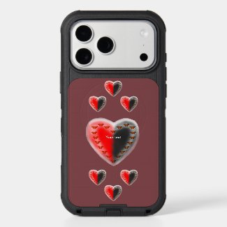 Yin Yang butterfly hearts 