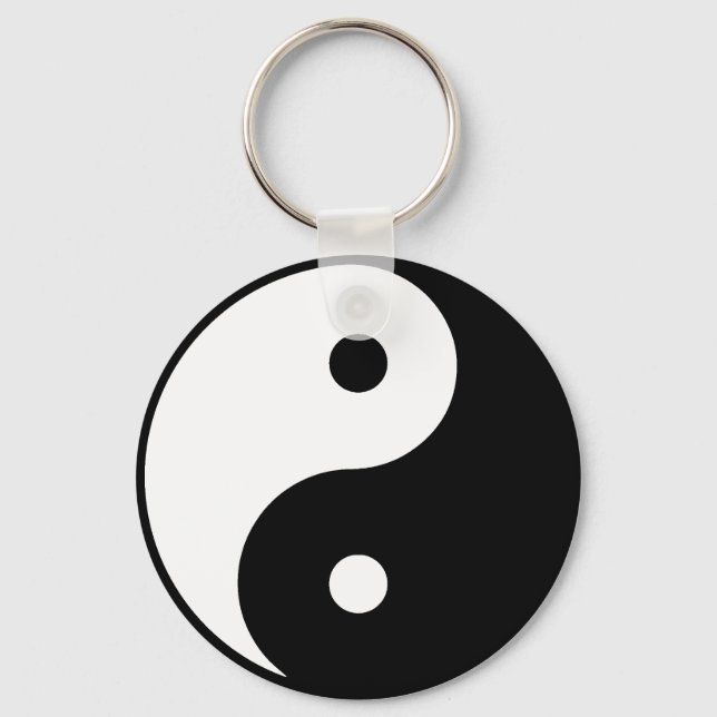 Yin Yang Button Keychain (Front)