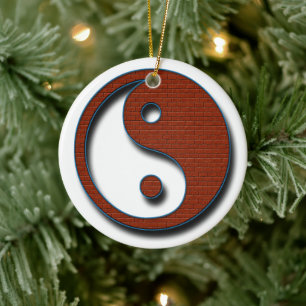 Yin Yang by Shirley Taylor Ceramic Ornament