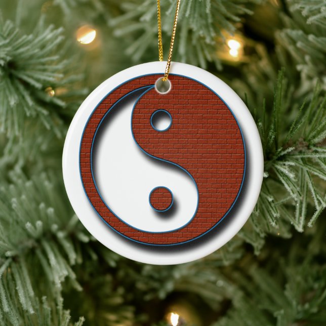 Yin Yang by Shirley Taylor Ceramic Ornament (Tree)