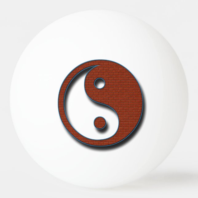 Yin Yang by Shirley Taylor Ping Pong Ball (Front)