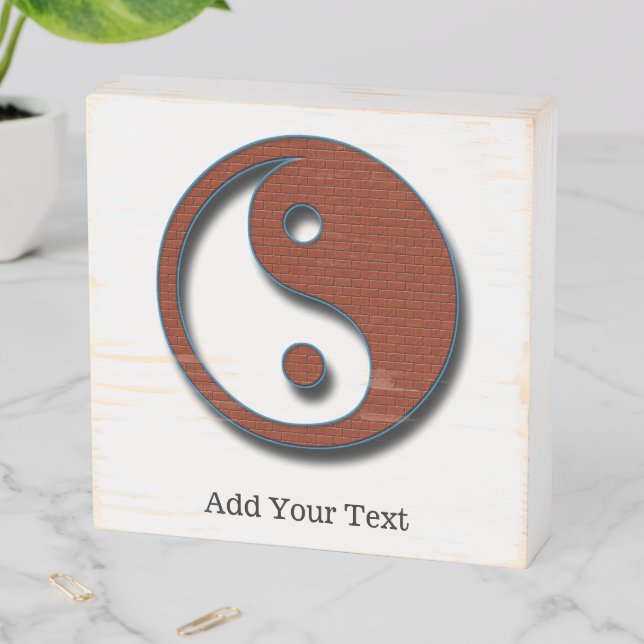 Yin Yang by Shirley Taylor Wooden Box Sign (In Situ Horizontal)
