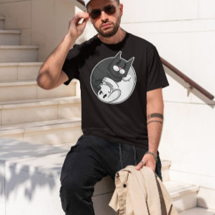 Yin Yang Cat And Dog Cute T-Shirt