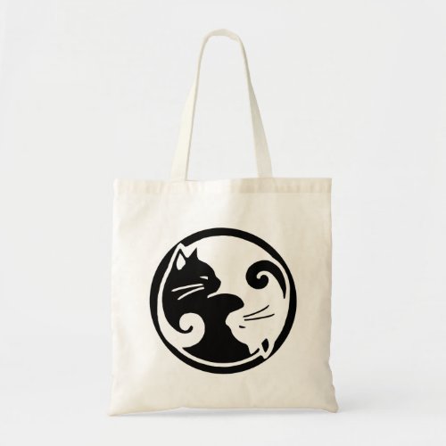 Yin Yang Cat Budget Tote Bag