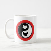 Yin Yang Cat Dog Coffee Mug (Left)
