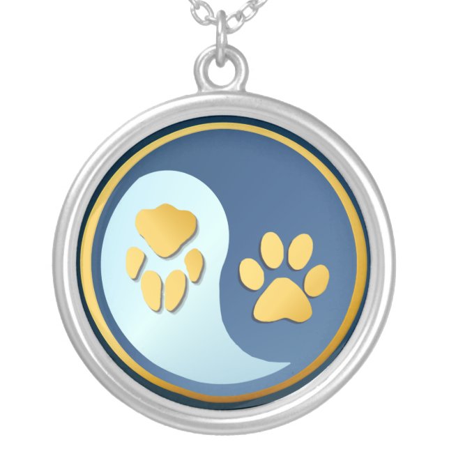 Yin Yang Cat-Dog Paws  Necklace (Front)