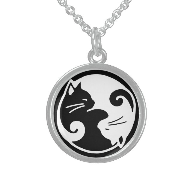 Yin Yang Cat Necklace (Front)
