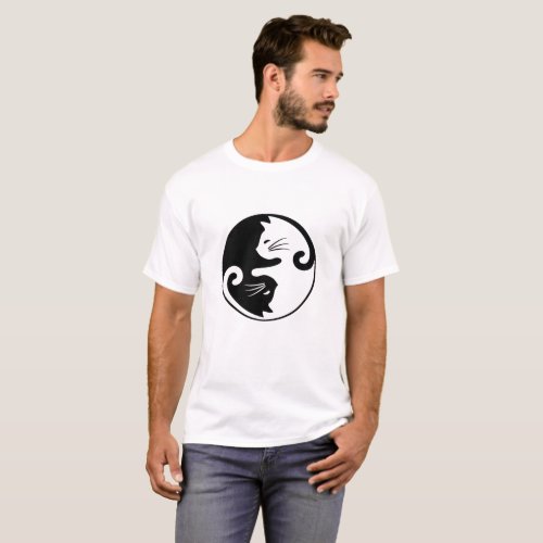 YIN YANG CAT T_Shirt