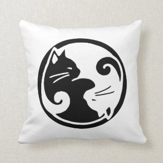 Yin Yang Cats 16x16" Throw Pillow