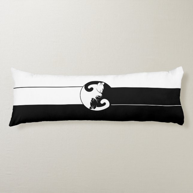 Yin Yang cats Body Pillow (Front)