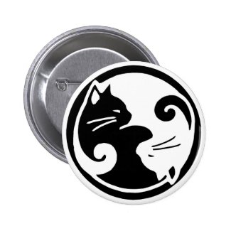 Yin Yang Cats Button