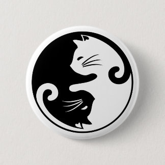 Yin yang cats button