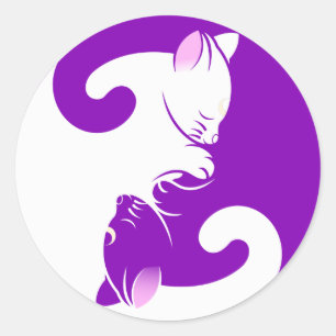 Yin Yang Cats (Can you see it?) Stickers