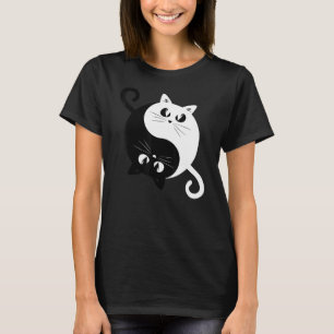 Yin Yang Cats Funny Cute Kittens Ying Yang T-Shirt