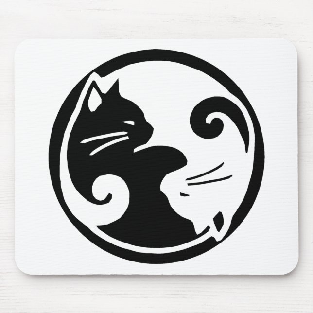 Yin Yang Cats Mouse Pad (Front)
