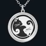 Yin Yang Cats Necklace<br><div class="desc">Asian-inspired design features two ying yang cats on this beautiful necklace!</div>