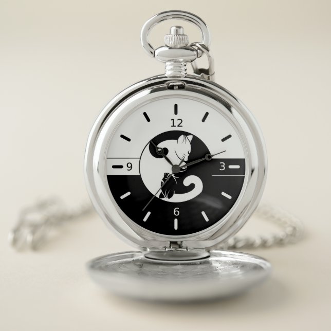Yin yang cats pocket watch (Inside)