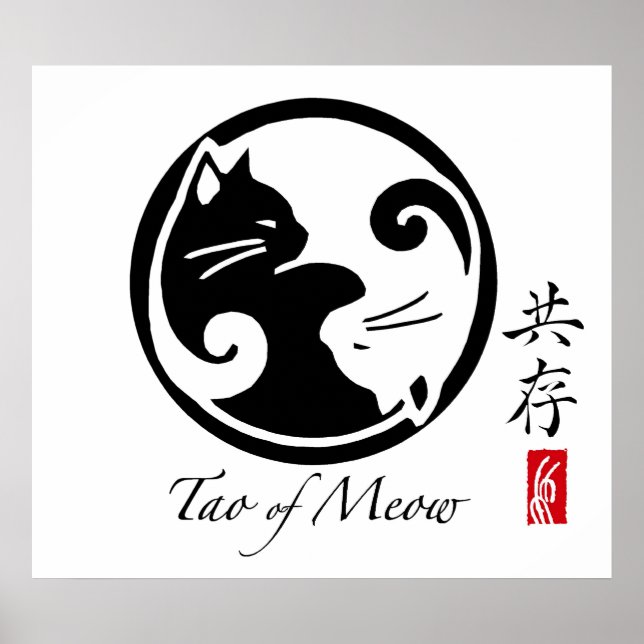 Yin Yang Cats Poster (Front)