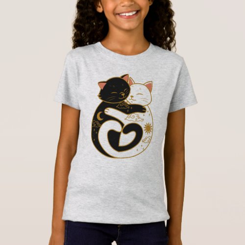 Yin Yang Cats T_Shirt