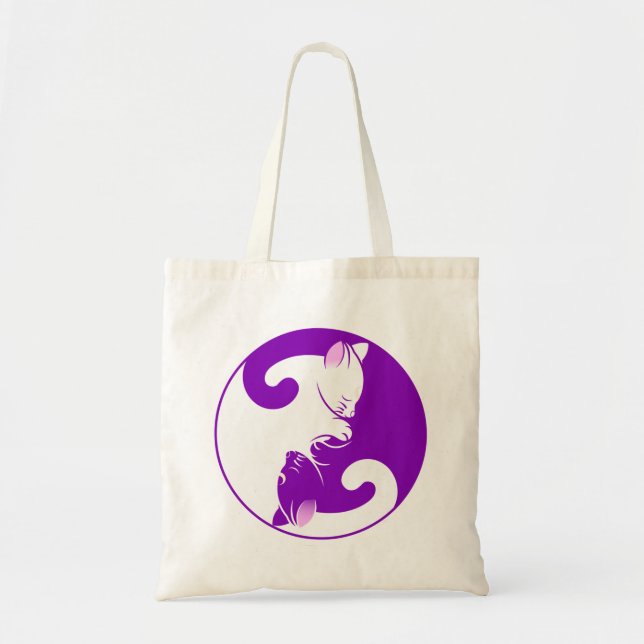 Yin Yang Cats Tote Bag (Front)