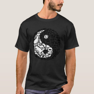 Yin Yang Cats  Yin Yang Symbol  Black and White Ca T-Shirt