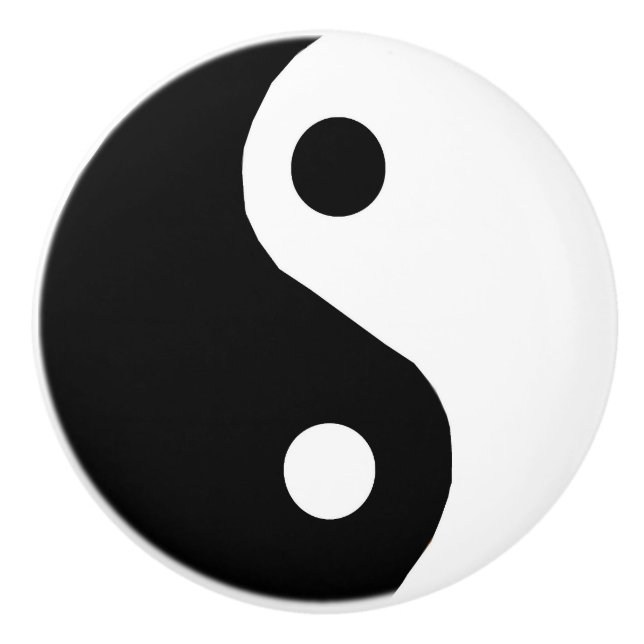 Yin-Yang Ceramic Knob Drawer Pull (Front)