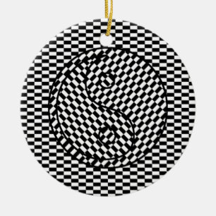 Yin Yang Ceramic Ornament