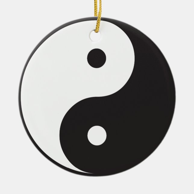 Yin Yang Ceramic Ornament (Front)