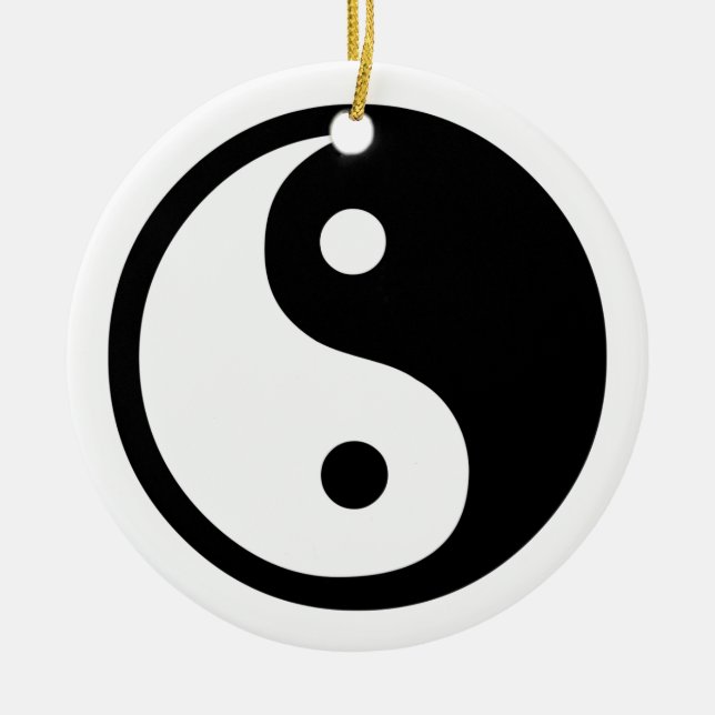 Yin Yang Ceramic Ornament (Front)
