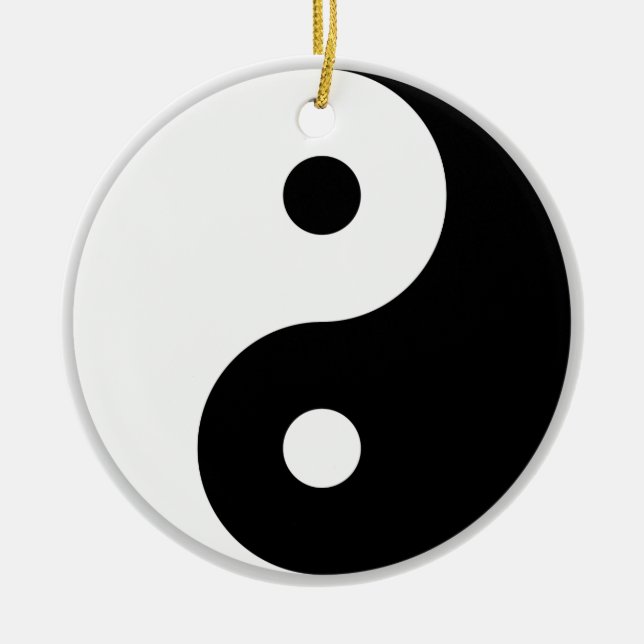 Yin & Yang Ceramic Ornament (Front)