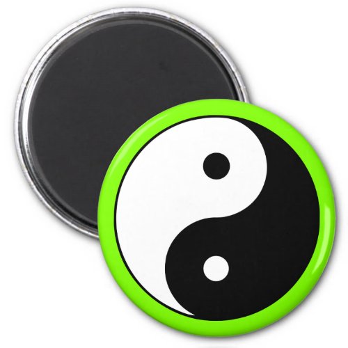 Yin Yang Chartreuse Green Magnet