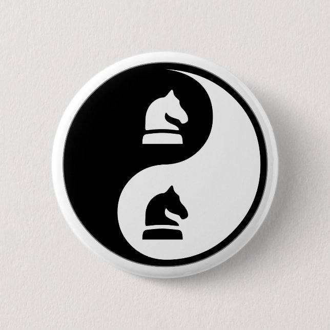 Yin Yang Chess Button (Front)