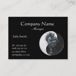Yin Yang Chinese Dragon Business Card
