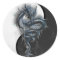 Yin Yang Chinese Dragon Large Round Stickers