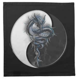 Yin Yang Chinese Dragon Napkin